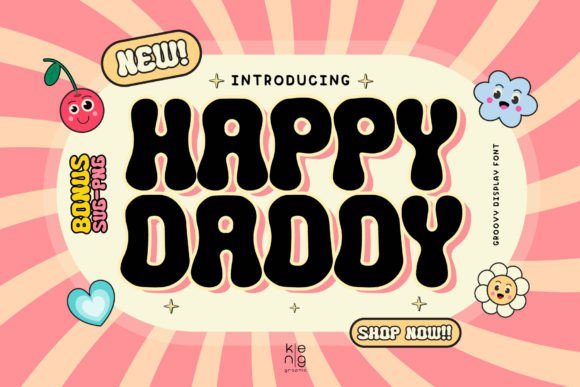 Ejemplo de fuente Happy Daddy Regular
