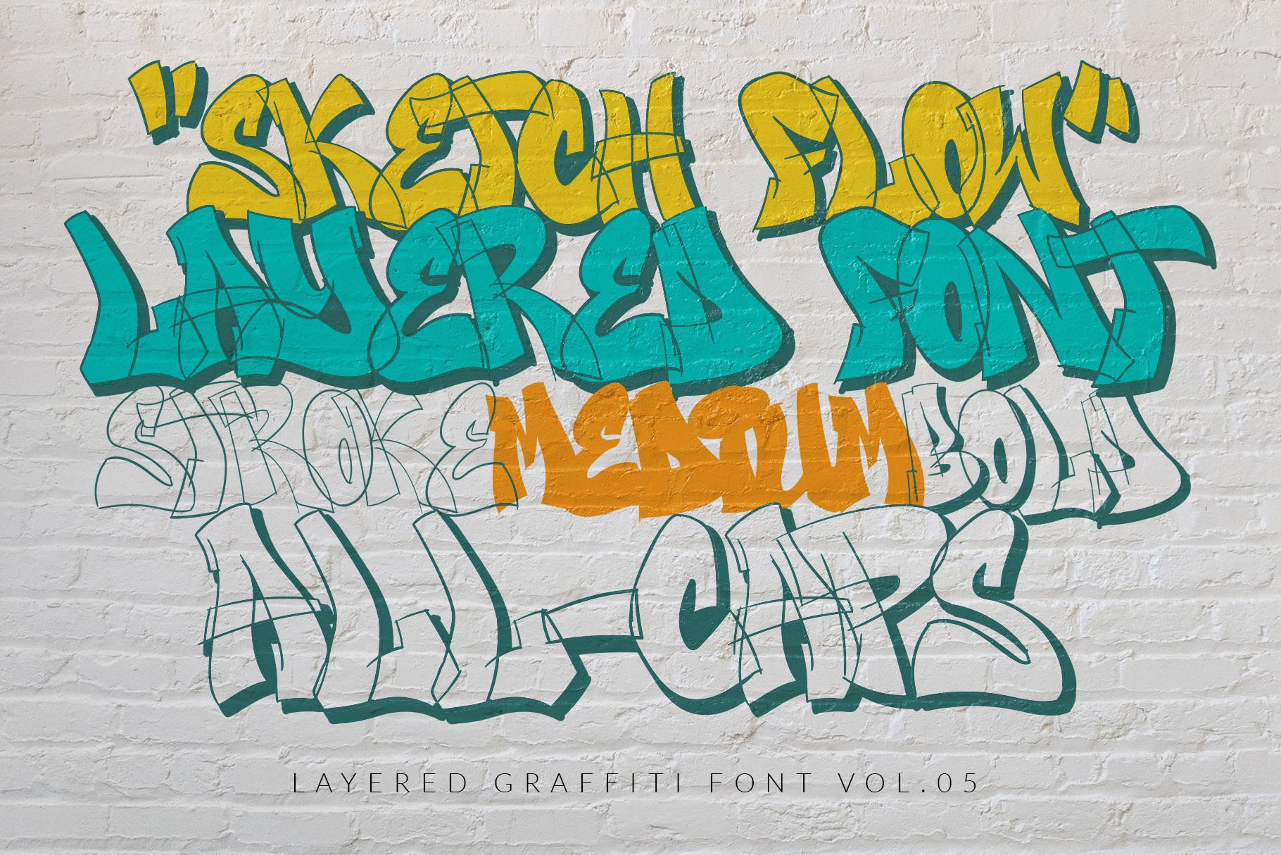 Ejemplo de fuente Sketch Flow Bold