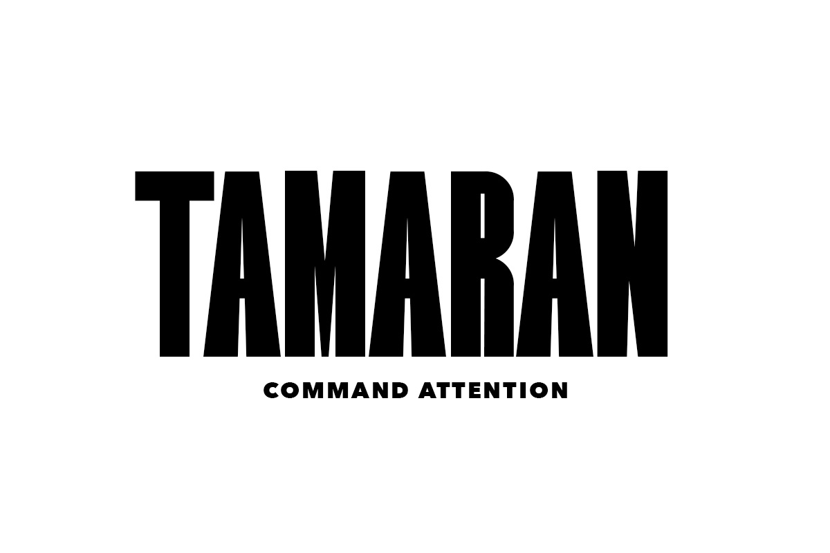 Ejemplo de fuente Tamaran Regular