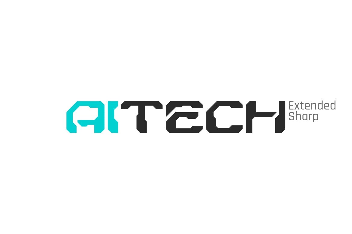 Ejemplo de fuente AiTech Sharp Extended Regular