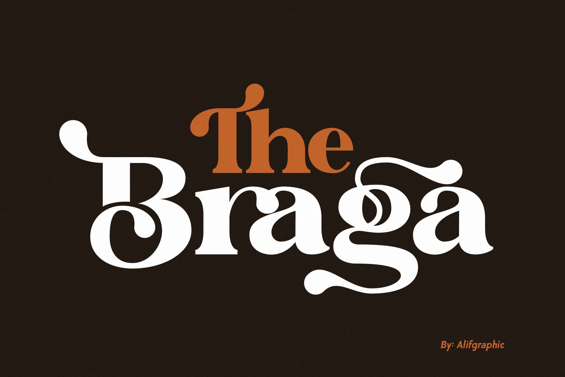 Ejemplo de fuente The Braga Regular