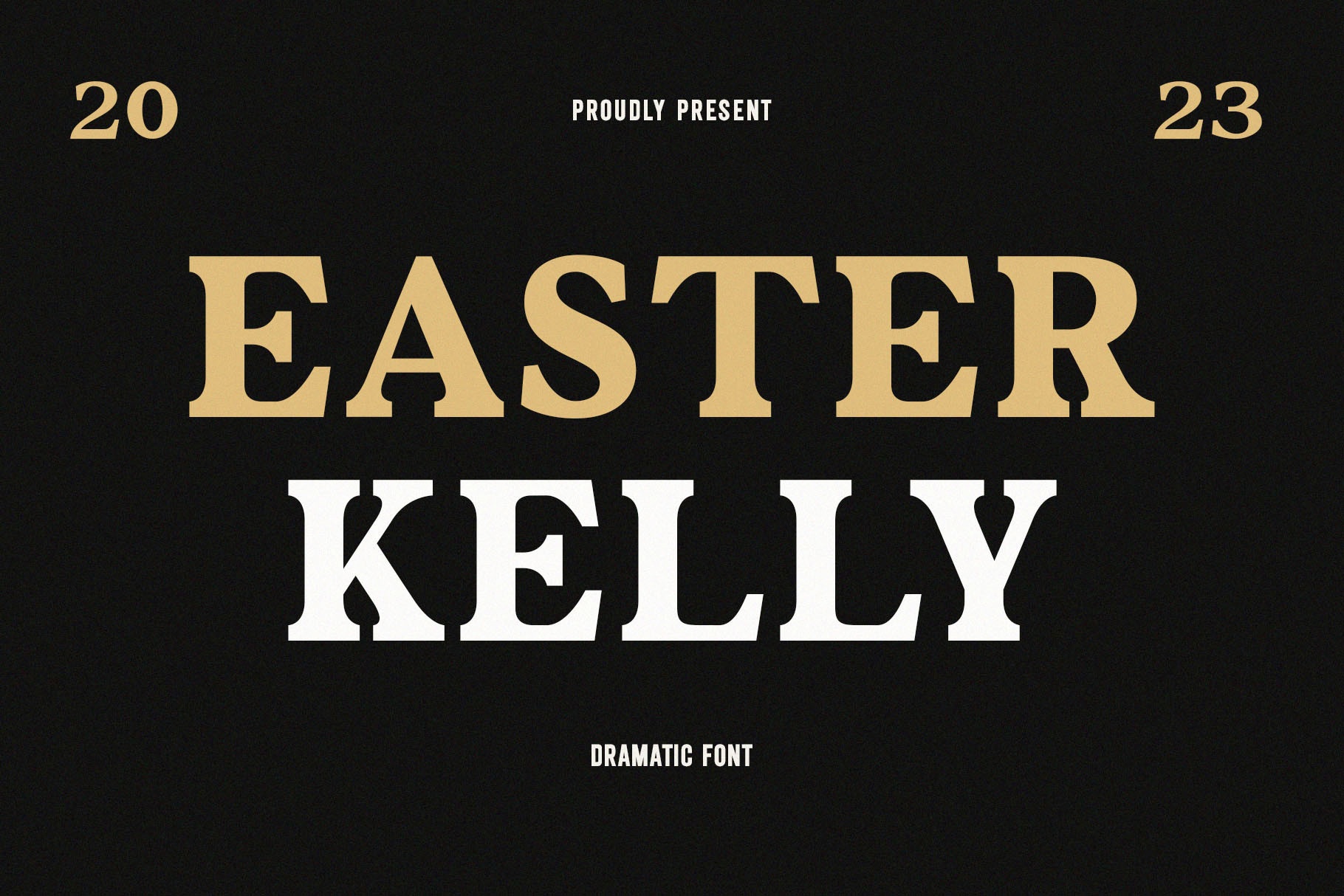 Ejemplo de fuente Easter Kelly Regular