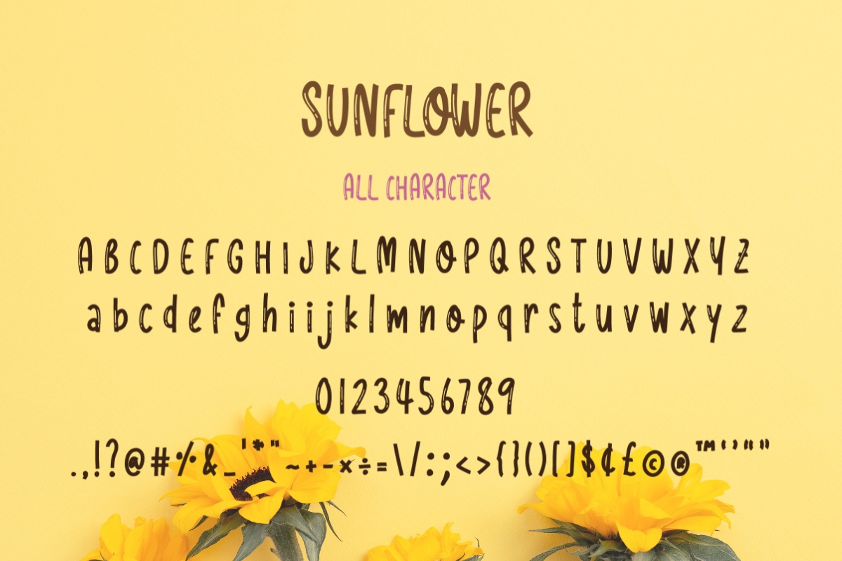 Ejemplo de fuente Morning Sunflower Regular