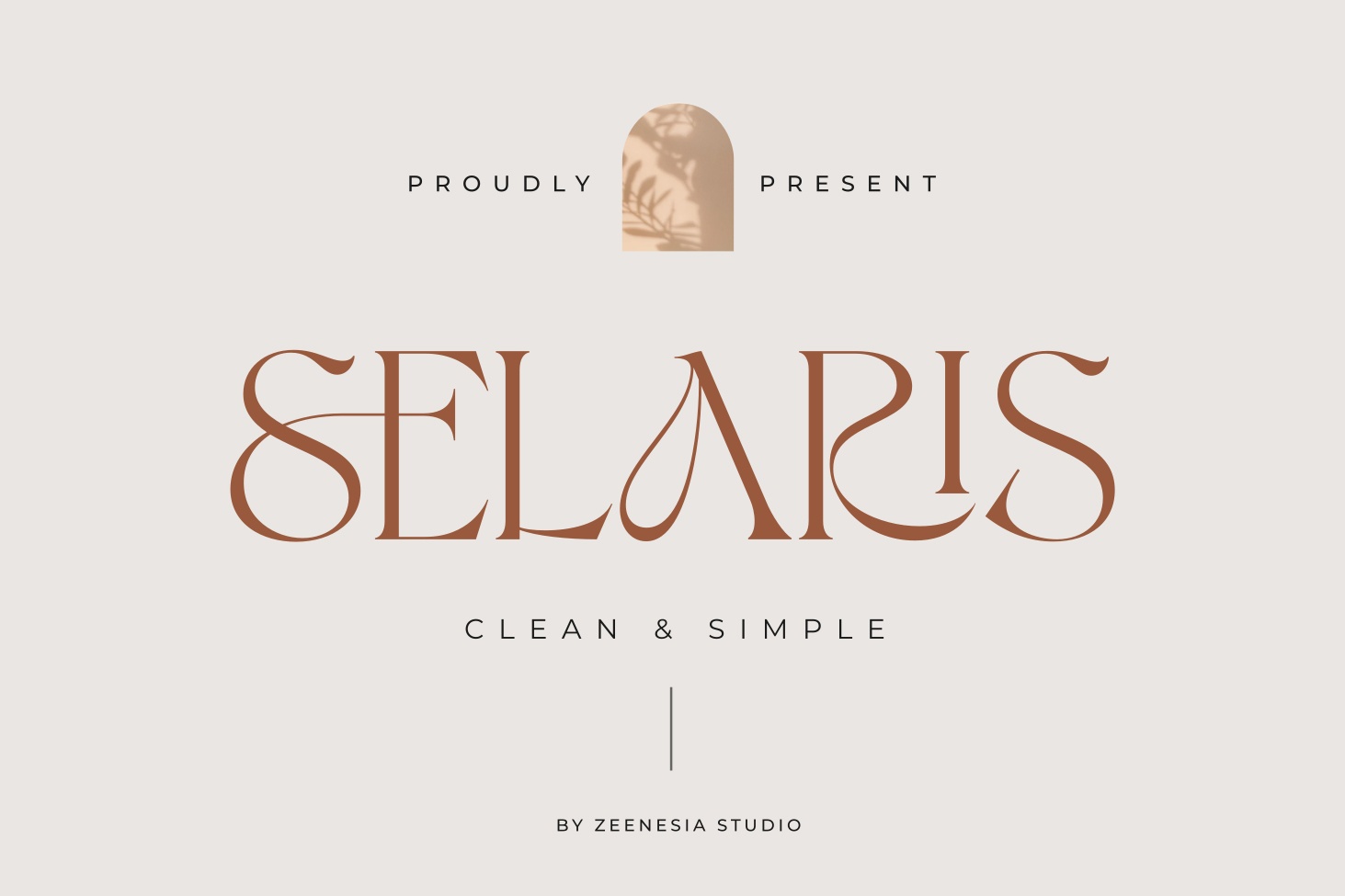 Ejemplo de fuente Selaris Regular