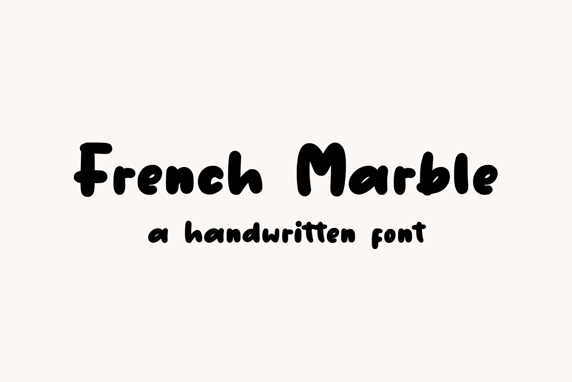 Ejemplo de fuente French Marble Regular