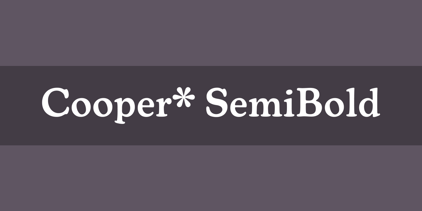 Ejemplo de fuente Cooper* SemiBold Italic