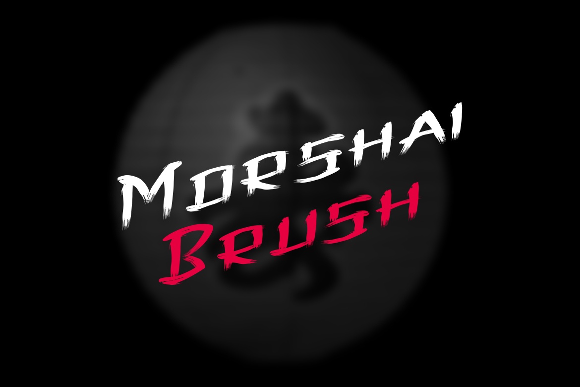 Ejemplo de fuente Morshai Brush Regular