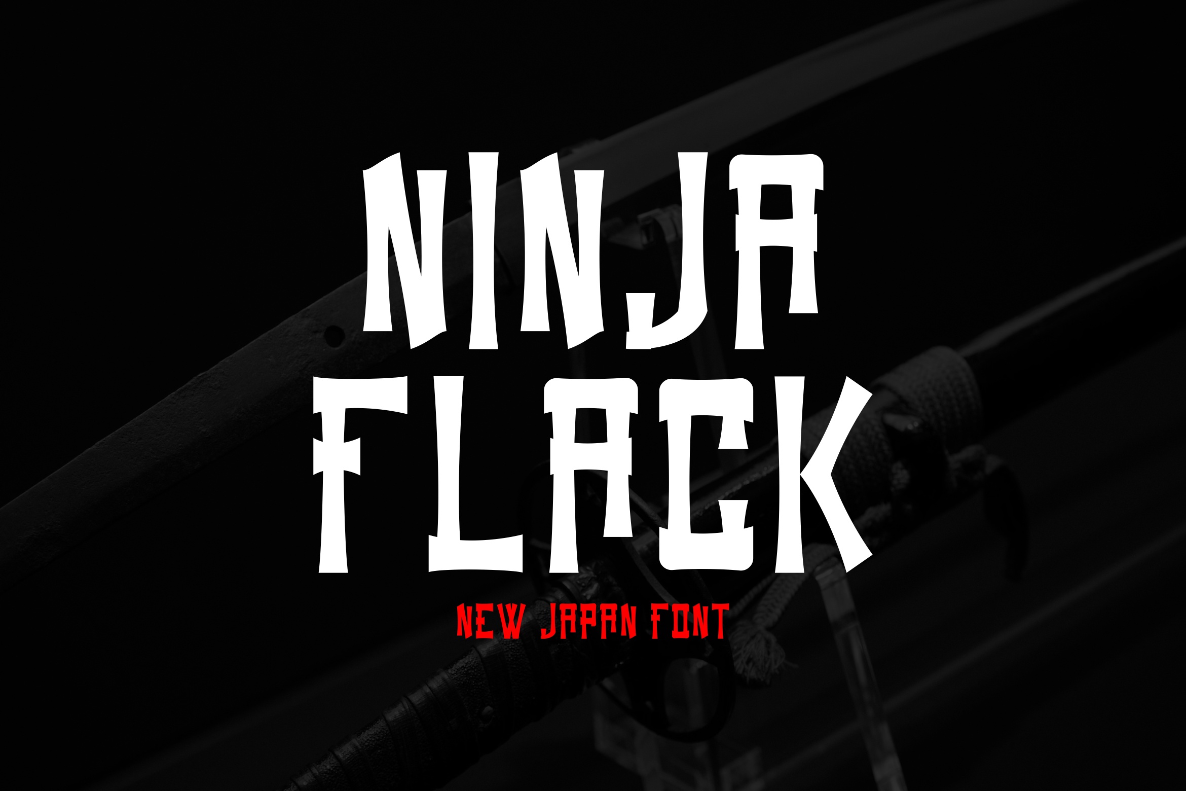 Ejemplo de fuente Ninja Flack Regular