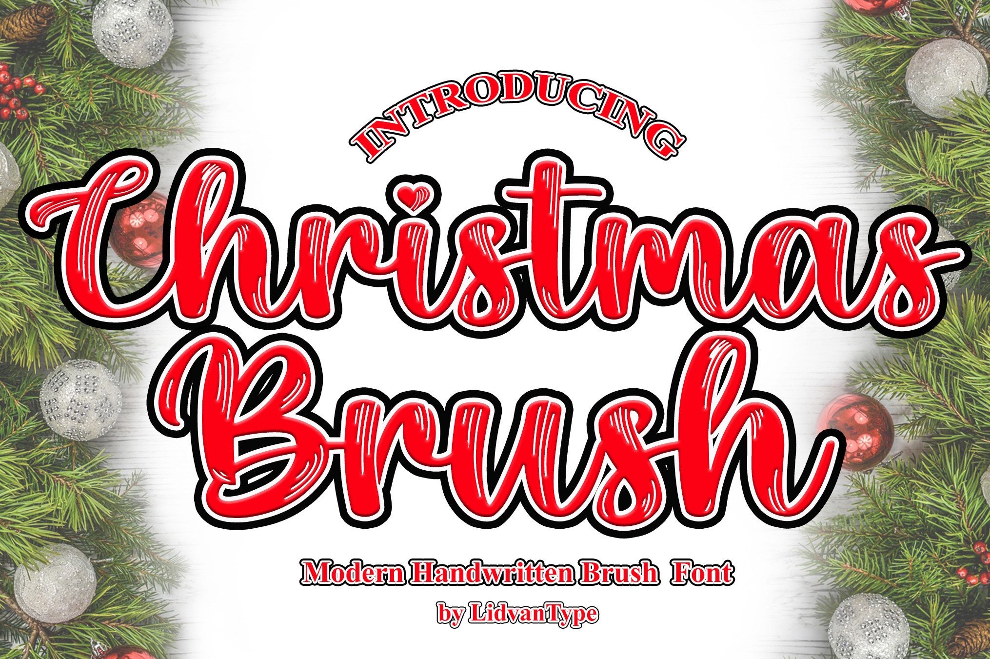 Ejemplo de fuente Christmas Brush Regular