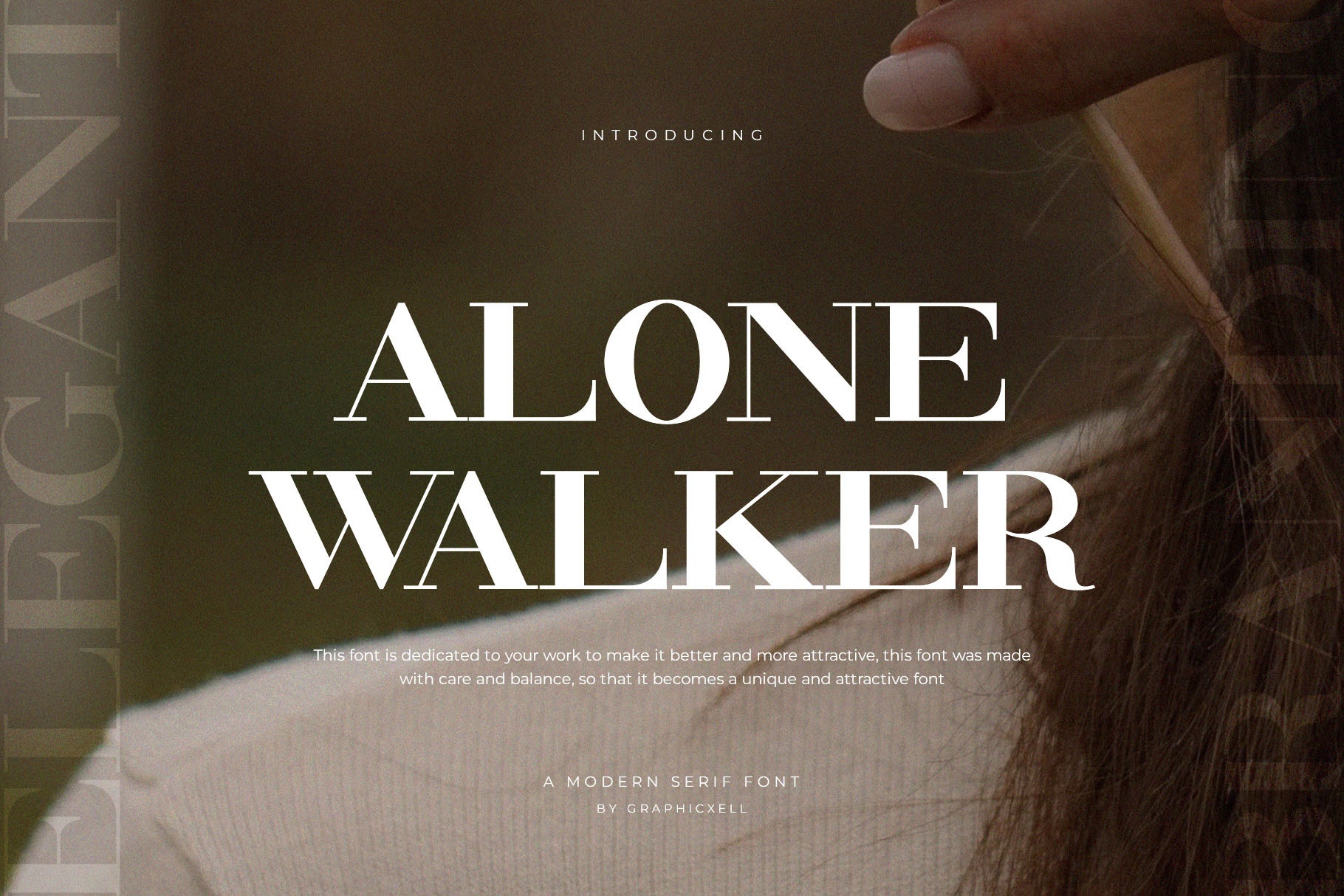 Ejemplo de fuente Alone Walker Regular