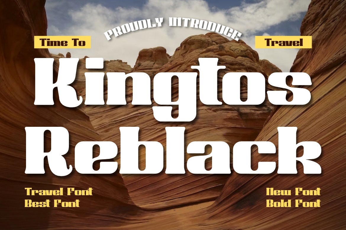 Ejemplo de fuente Kingtos Reblack Regular
