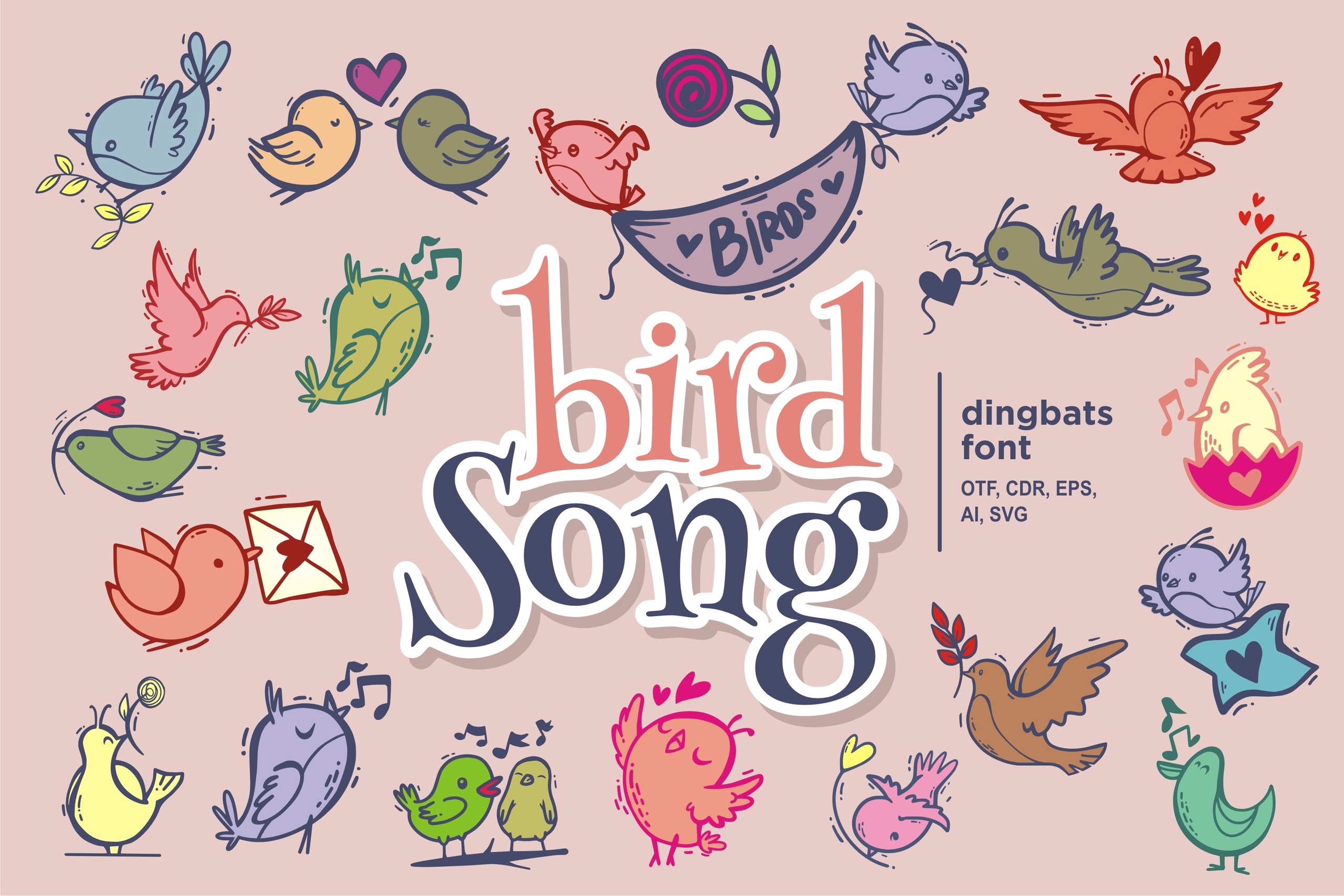 Ejemplo de fuente Bird Song Regular