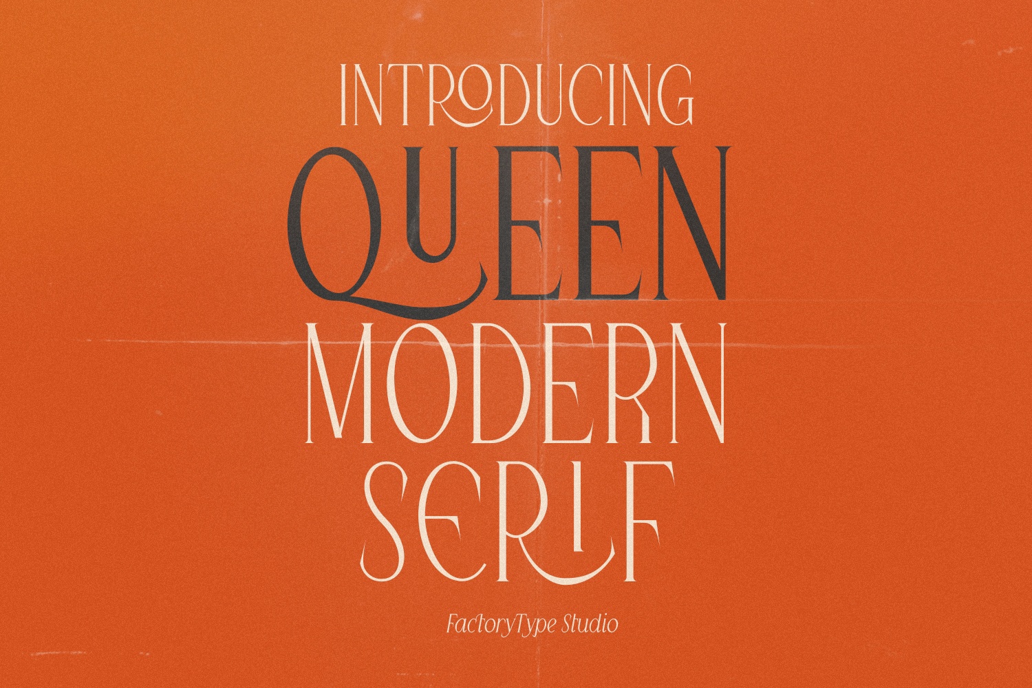Ejemplo de fuente Queen Serif Regular