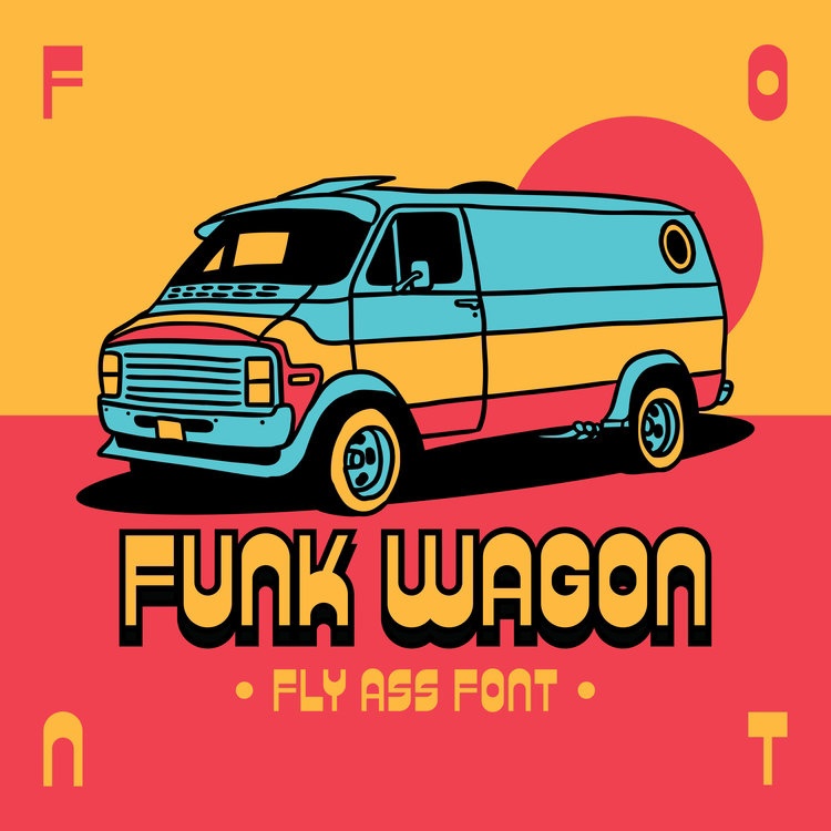 Ejemplo de fuente KC Funk Wagon Regular