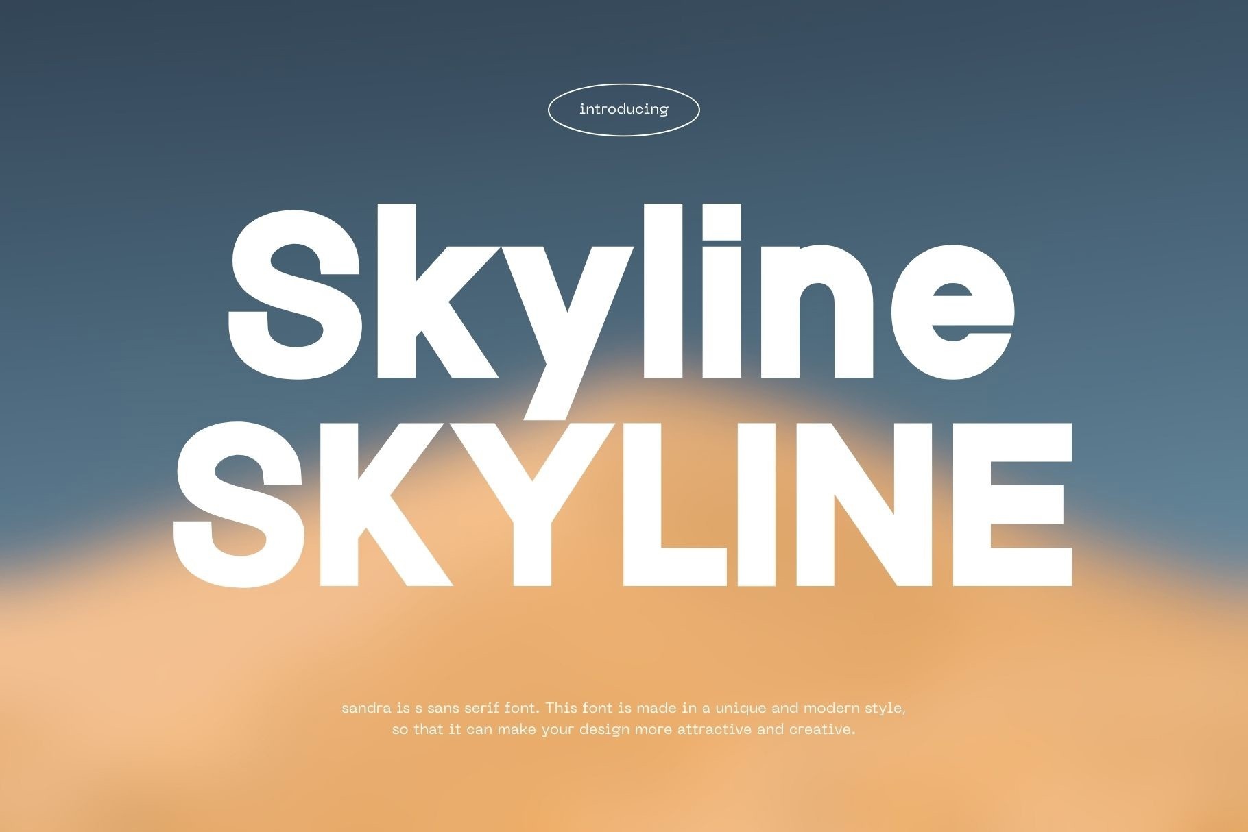 Ejemplo de fuente Skyline