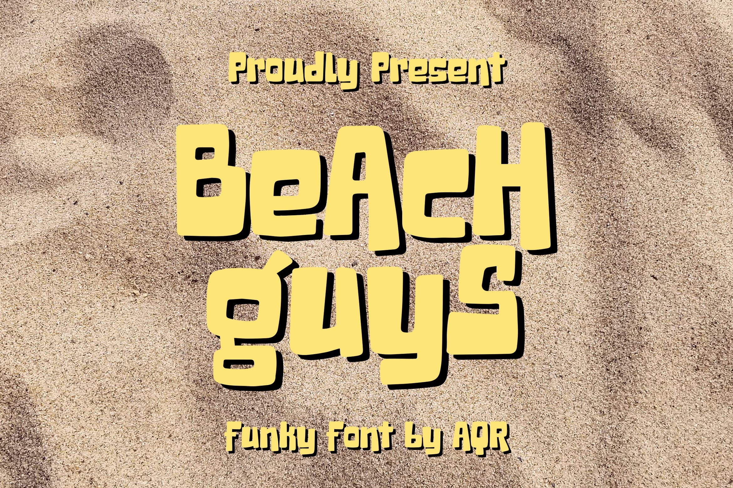 Ejemplo de fuente Beach Guys Regular