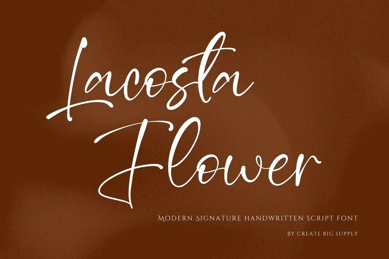 Ejemplo de fuente Lacosta Flower