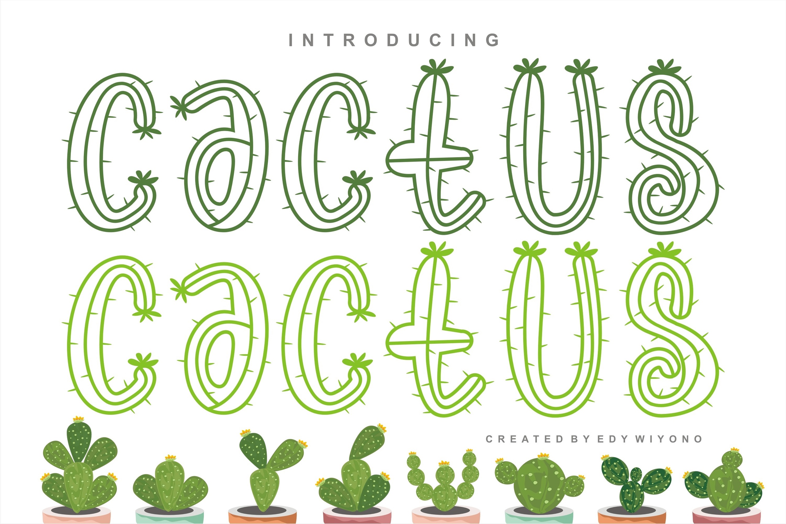 Ejemplo de fuente Cactus Plants Regular