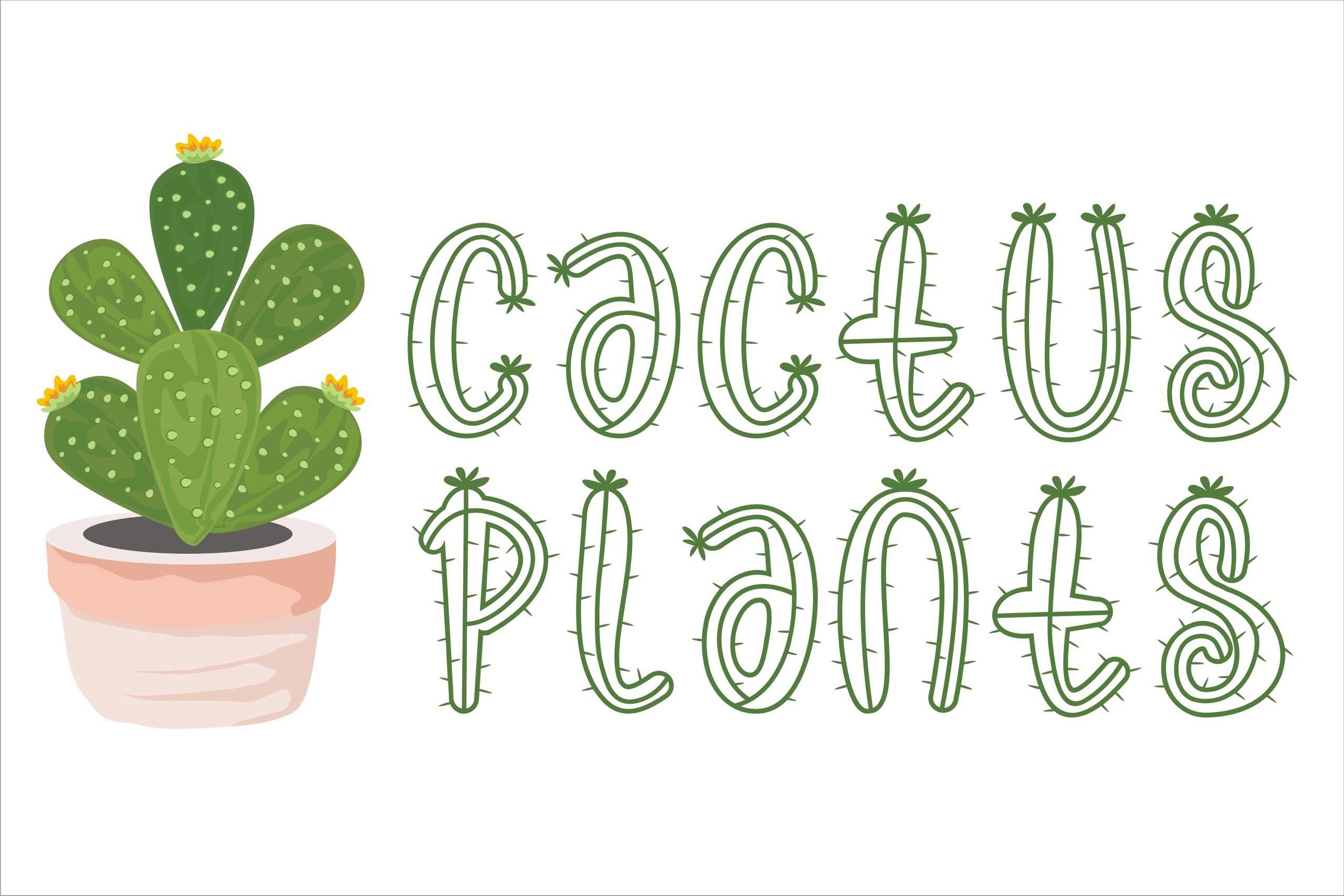 Ejemplo de fuente Cactus Plants Regular