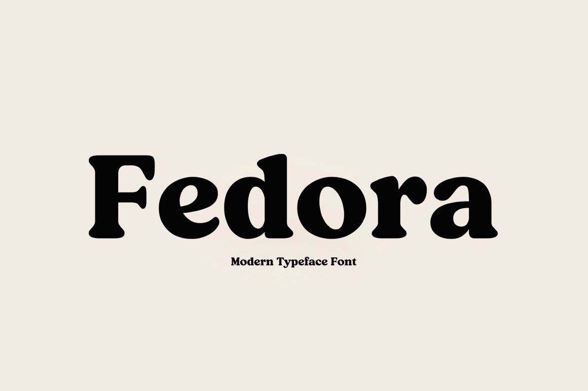 Ejemplo de fuente Fedora Regular