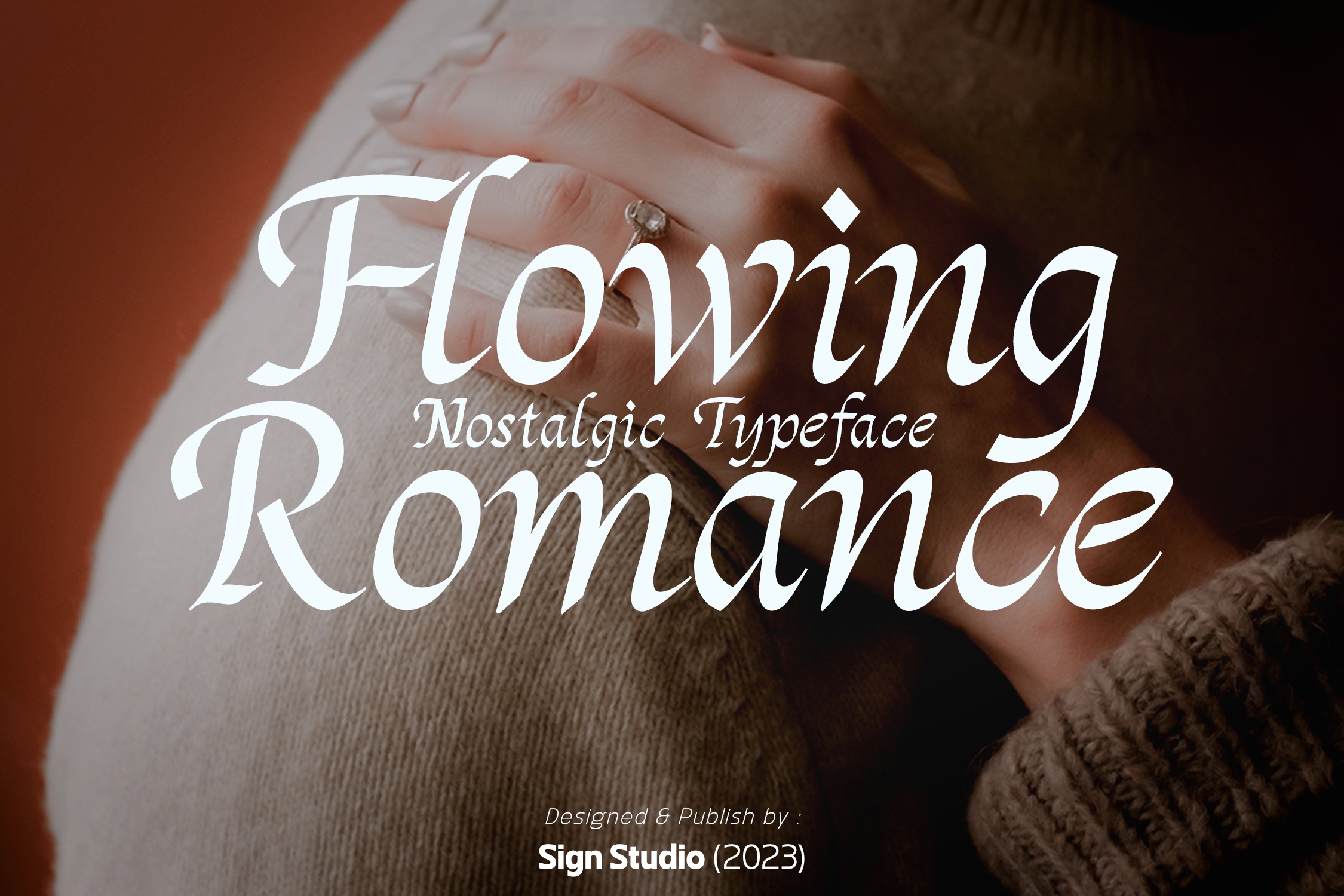 Ejemplo de fuente Flowing Romance Italic