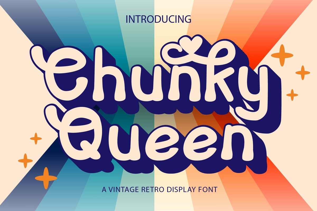 Ejemplo de fuente Chunky Queen