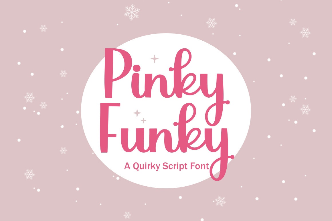 Ejemplo de fuente Pinky Funky Regular