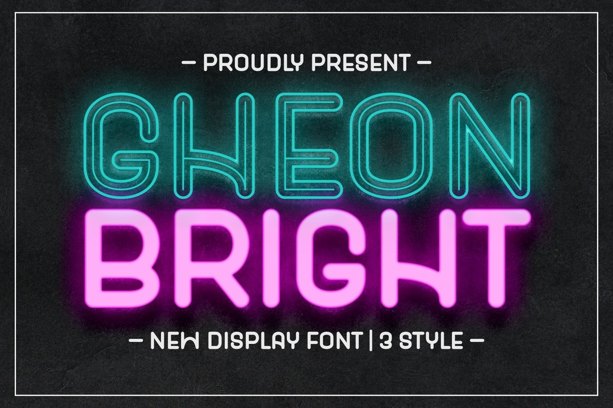 Ejemplo de fuente Gheon Bright Regular
