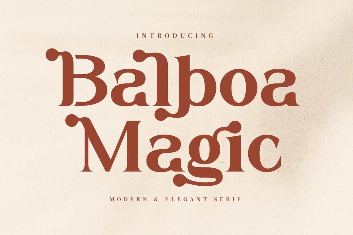 Ejemplo de fuente Balboa Magic