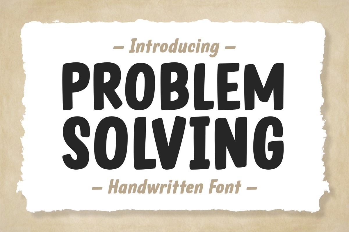 Ejemplo de fuente Problem Solving Italic