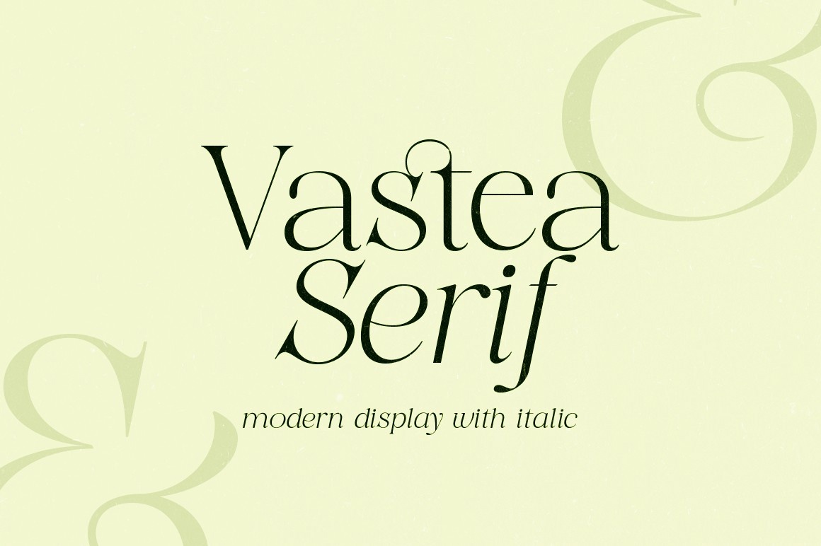 Ejemplo de fuente Vastea Serif