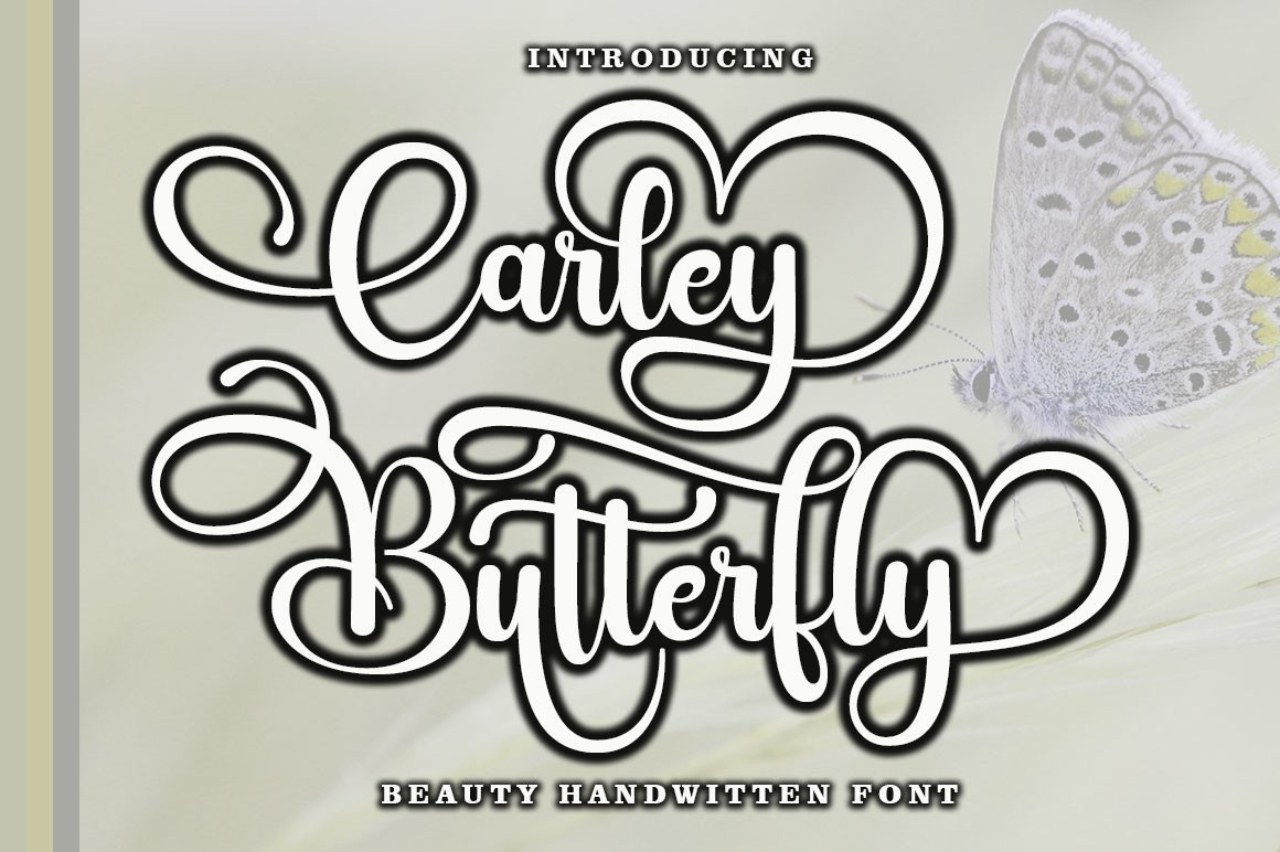 Ejemplo de fuente Carley Butterfly Regular