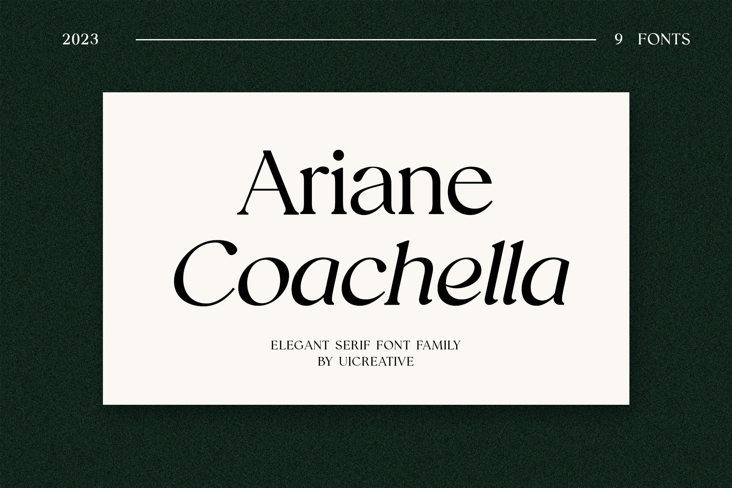 Ejemplo de fuente Ariane Coachella