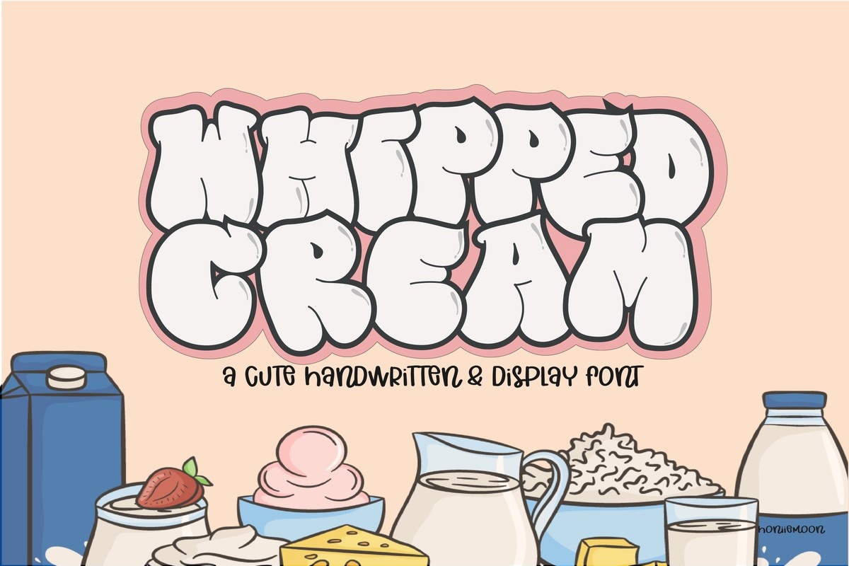 Ejemplo de fuente Whipped Cream Regular