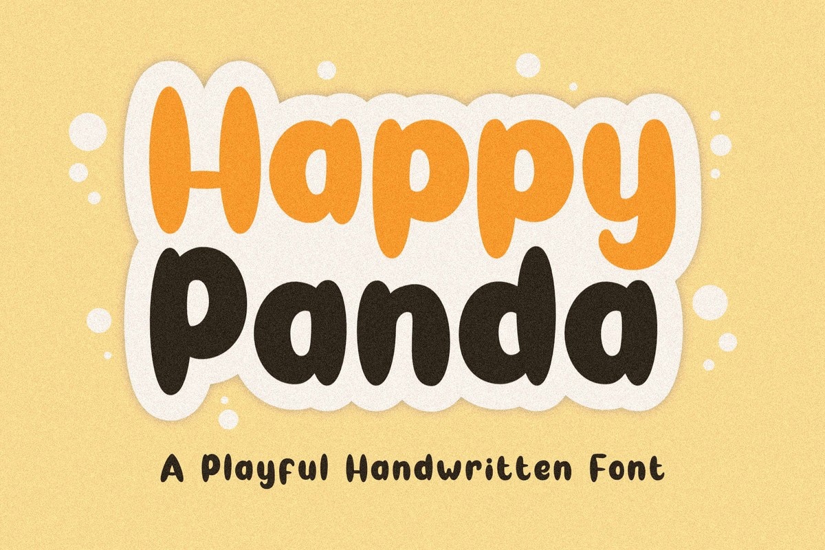 Ejemplo de fuente Happy Panda Regular