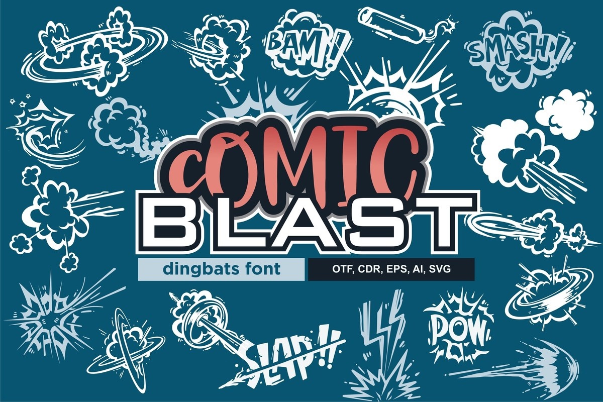 Ejemplo de fuente Comic Blast Regular
