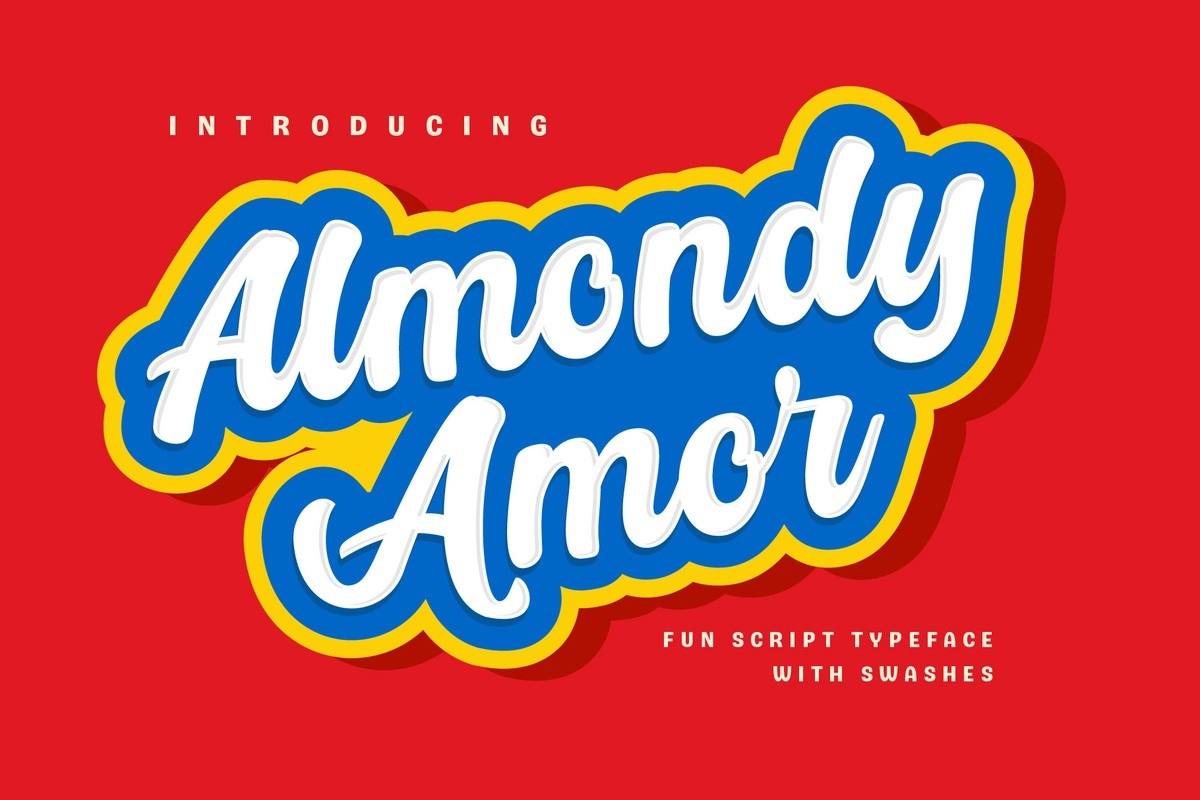 Ejemplo de fuente Almondy Regular