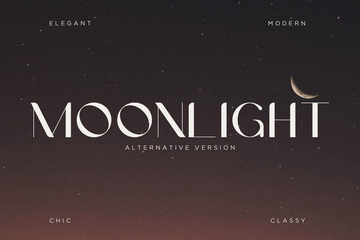 Ejemplo de fuente Moonlight Alternative Regular