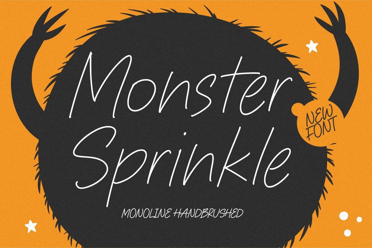 Ejemplo de fuente Monster Sprinkle