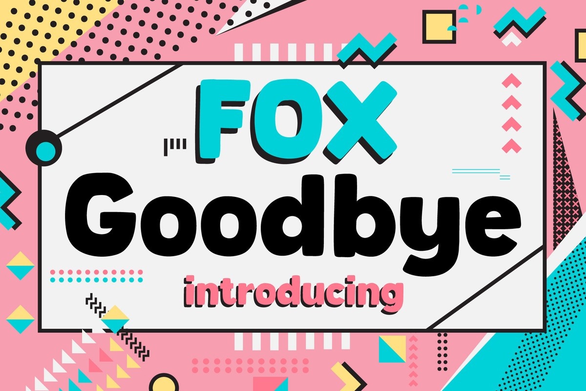 Ejemplo de fuente Fox Goodbye Regular