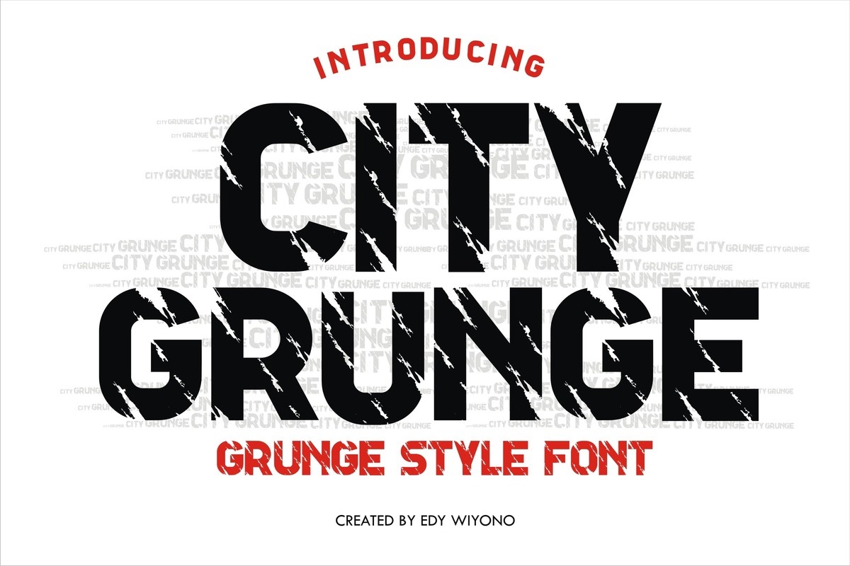 Ejemplo de fuente City Grunge Regular