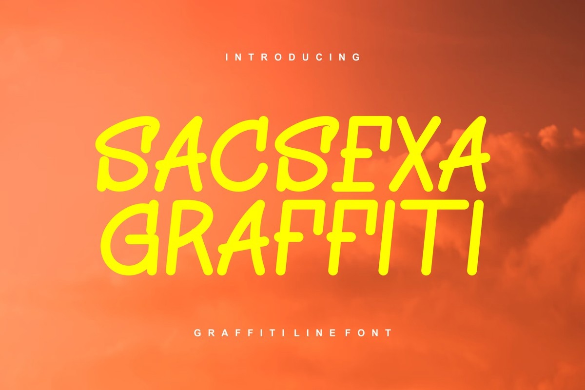 Ejemplo de fuente Sacsexa Graffiti Regular