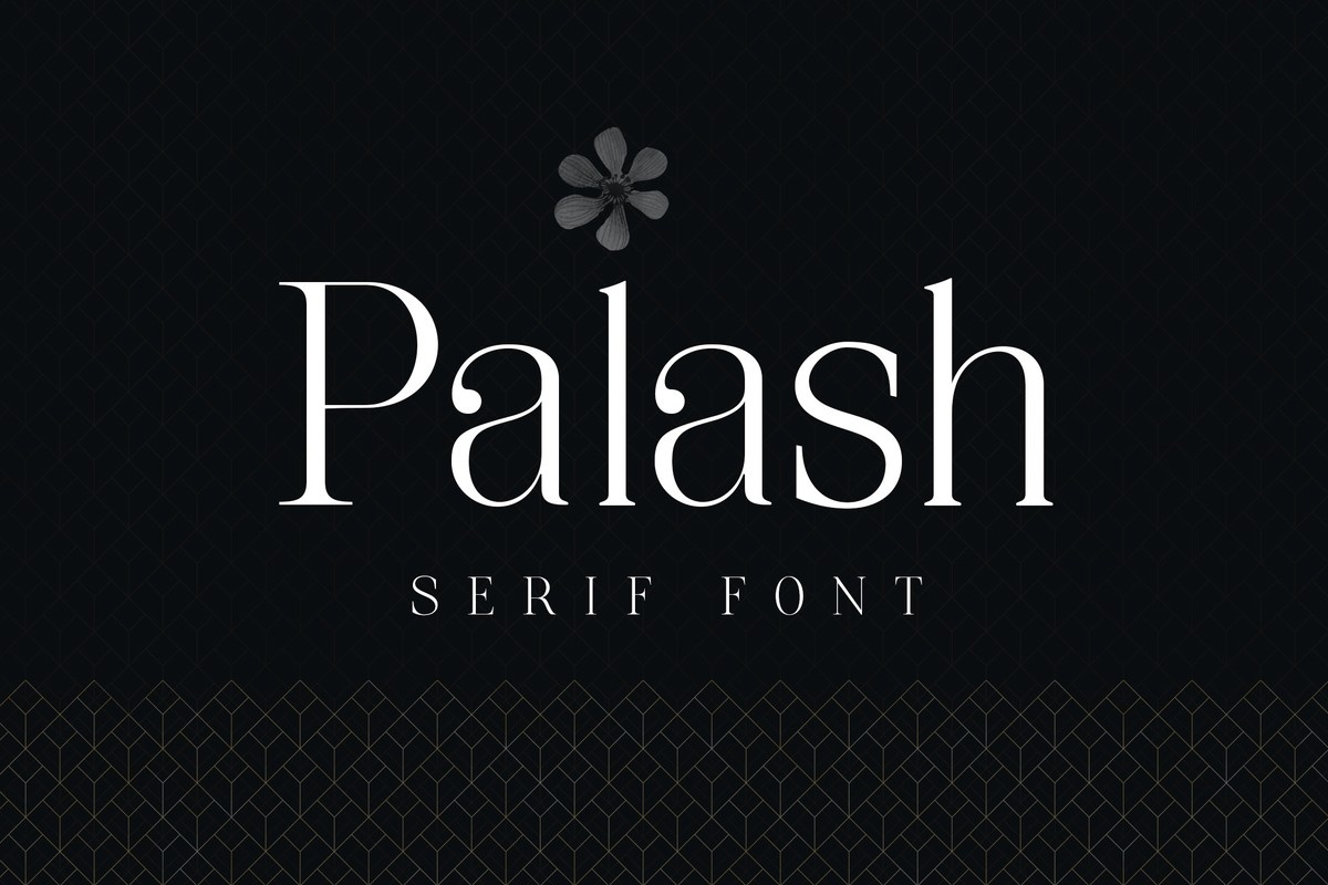 Ejemplo de fuente Palash Regular