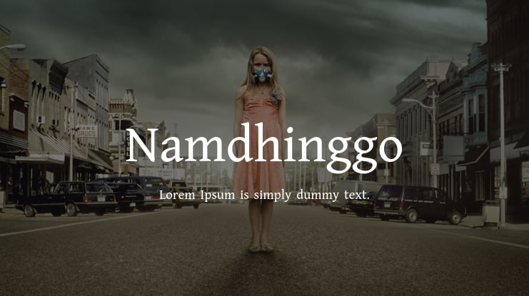 Ejemplo de fuente Namdhinggo Bold