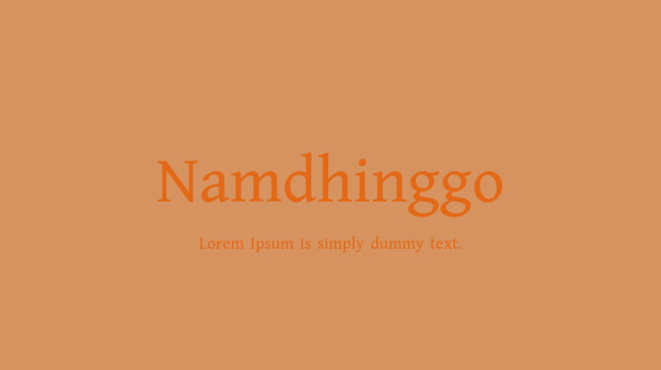 Ejemplo de fuente Namdhinggo Regular