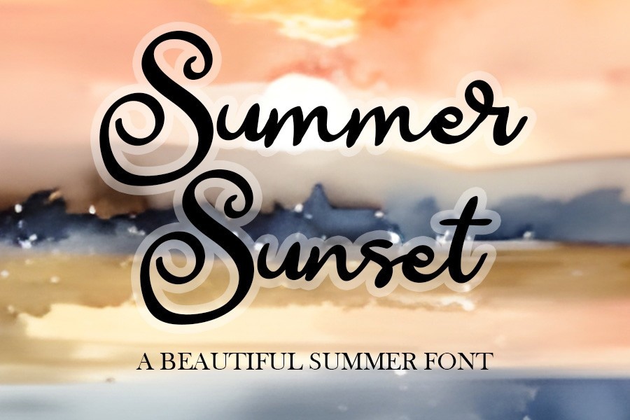 Ejemplo de fuente Summer Sunset Regular
