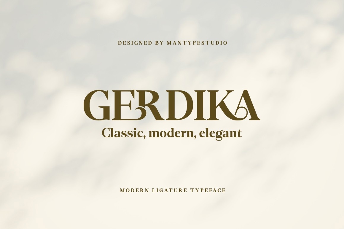 Ejemplo de fuente Gerdika Regular