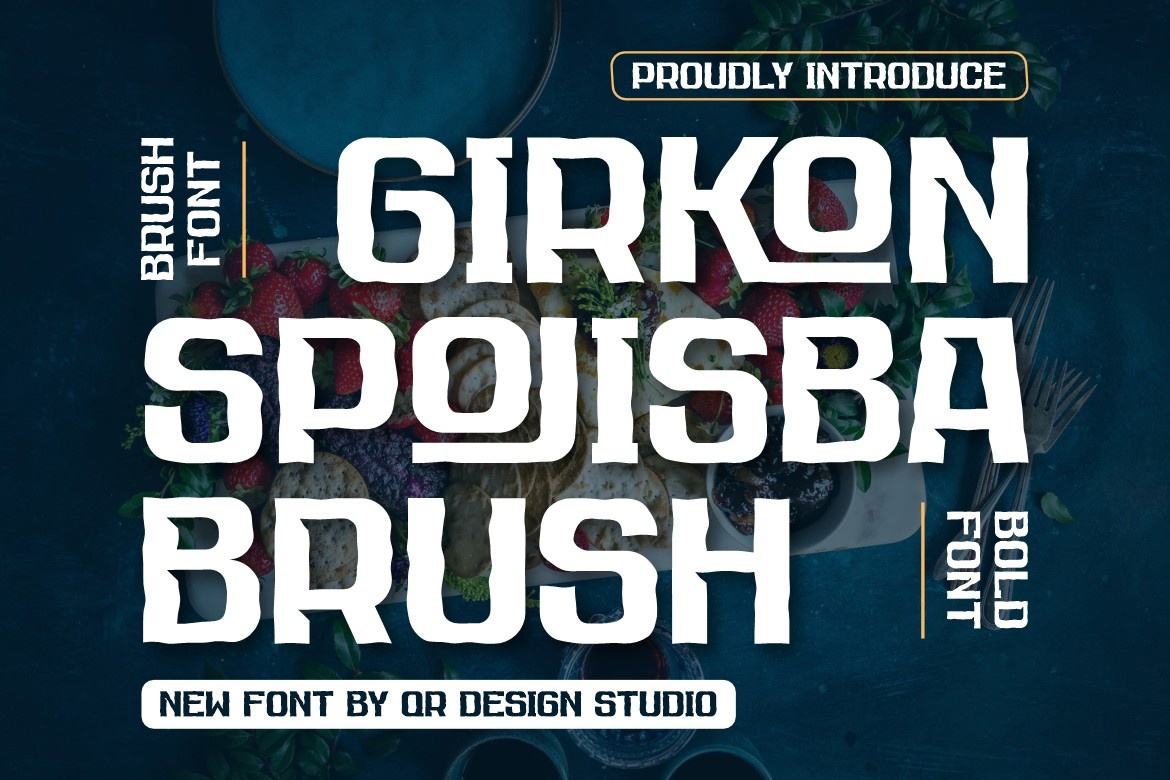 Ejemplo de fuente Girkon Spojisba Brush Regular