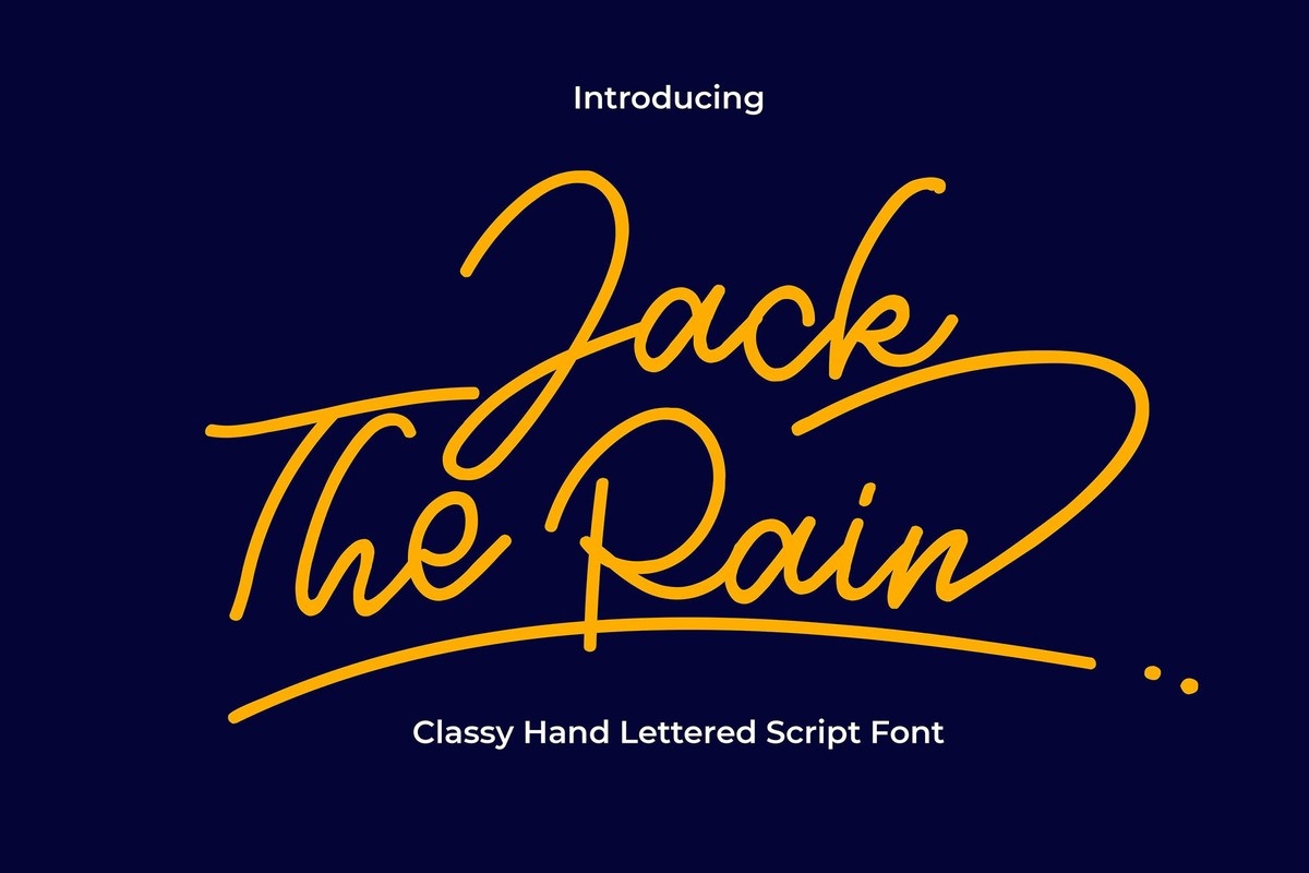 Ejemplo de fuente Jack the Rain Regular