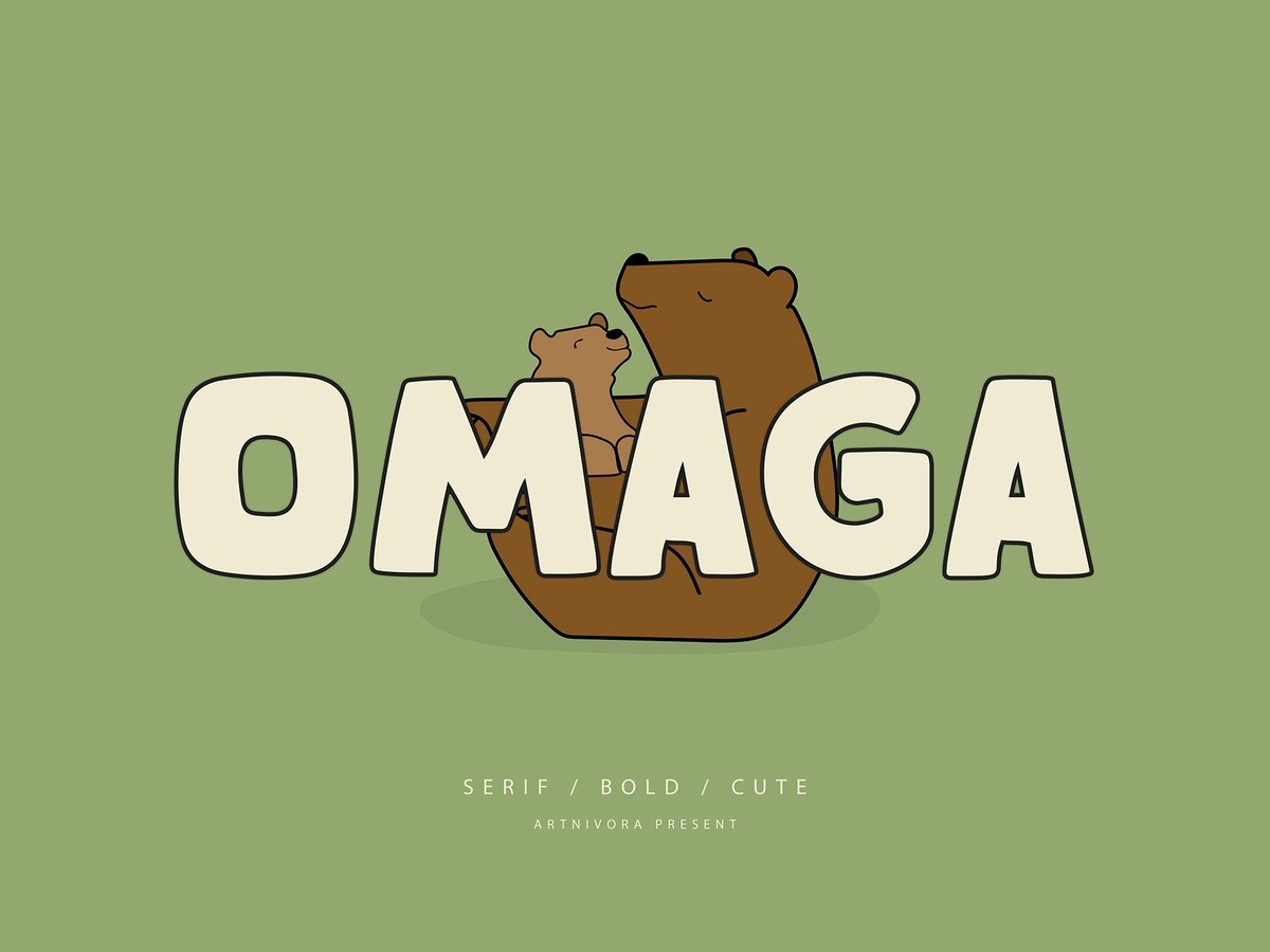Ejemplo de fuente Omaga Regular